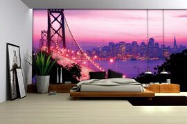 368x254 City (San Francisco Golden Gate Bridge) - Most - Grad - Roza - 3D fototapeta zidni mural foto tapeta
