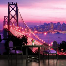 368x254 City (San Francisco Golden Gate Bridge) - Most - Grad - Roza - 3D fototapeta zidni mural foto tapeta