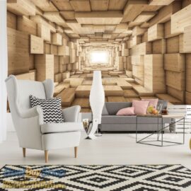 3247p8-2 drvo tunel fototapeta foto tapeta 3d tapete fototapet 368x254 Abstraction (Wooden Boxes Tunnel) - Drveni zid - Tunel - 3D fototapeta zidni mural foto tapeta