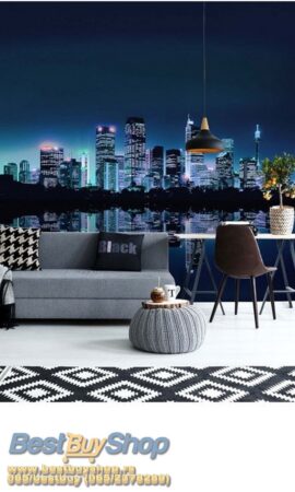 254x184 City (Toronto Reflection By Night) - Kanada - Grad noću - Refleksija - 3D fototapeta zidni mural foto tapeta