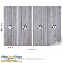 368x254 Texture (Wooden Wall Grey) - Drvo tekstura - Drveni zid - 3D fototapeta zidni mural foto tapeta