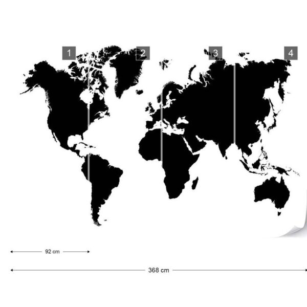 3604P8-3 maps mapa kontinenti svet karta crno belo fototapeta foto tapeta 3d tapete fototapet _04