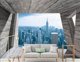 368x254 City (New York Terrace Panorama) - New York - Most - Grad - 3D fototapeta zidni mural foto tapeta