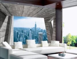 368x254 City (New York Terrace Panorama) - New York - Most - Grad - 3D fototapeta zidni mural foto tapeta