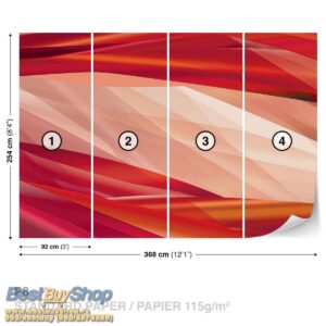 568P8-1 crveno apstrakcija fototapeta foto tapeta 3d tapete fototapet 368x254 Abstraction (Red Refraction) - Crvena apstrakcija - 3D fototapeta zidni mural foto tapeta