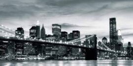 92x254 City (Brooklyn Bridge New York) - Njujork - Most - 3D fototapeta panorama foto tapeta