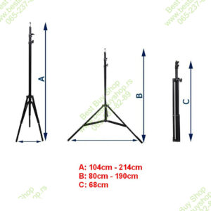 Studijski stalak (max visina 214cm)