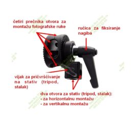 boom holder za foto rasvetu Boom arm za foto rasvetu (77-141cm)