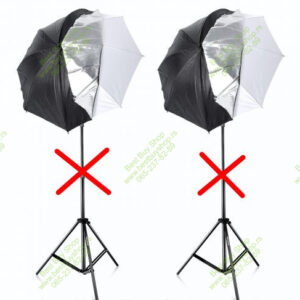 foto kisobrani 2u1 beli sa crno srebrnim slojem 110cm