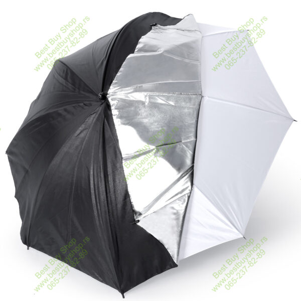 foto kisobran 110cm 2u1 studijski kisobran sa 2 sloja