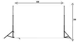 Bela pozadina za foto studio 6x3m