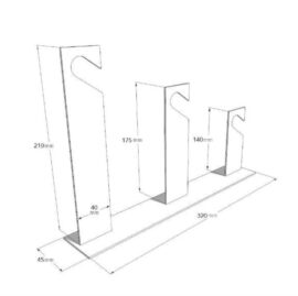Zidni nosac za 3 pozadine