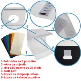 Lightbox 23cm sa 40 LED dioda