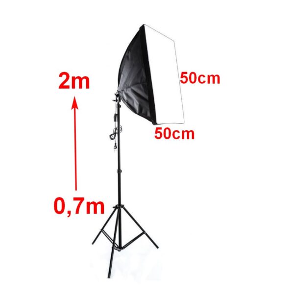 Softbox 50x50cm sa stalkom 2m