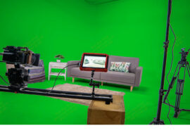 Zeleni foto studio 36m2 green screen chromakey pozadina - model 2