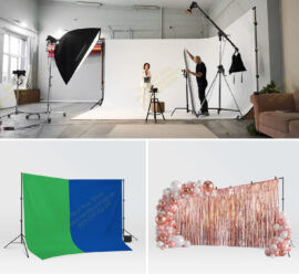 Zeleni foto studio 36m2 green screen chromakey pozadina - model 2