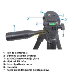 najjeftiniji nosac za fotoaparat Stativ za fotoaparat, mobilni telefon, kameru (max visina 128cm)