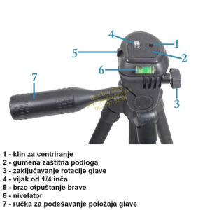 najjeftiniji nosac za fotoaparat Stativ za fotoaparat, mobilni telefon, kameru (max visina 128cm)