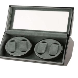 ww4 trapez LED brazilian cherry-gray samt kutija za satove sa osvetljenjem