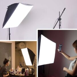 Softbox 40x40cm sa sijalicom 135W i stalkom 2m