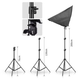 Softbox 40x40cm sa sijalicom 135W i stalkom 2m